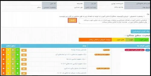 راهنمای ثبت ارزیابی پیشرفت در مقاطع ابتدایی در سایت سناد
