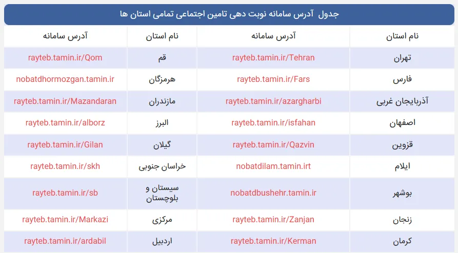 ورود به نوبت دهی شعب تامین اجتماعی