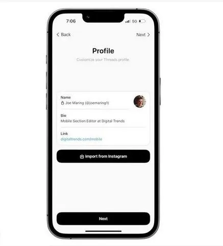ثبت نام برنامه تردز با اطلاعات اینستاگرام