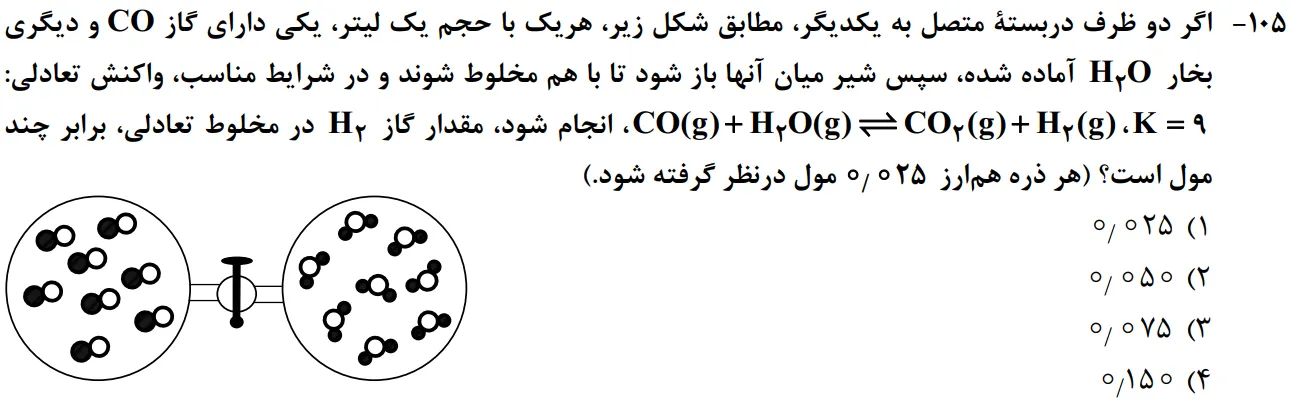 سوالات شیمی کنکور تجربی سوال شماره 30