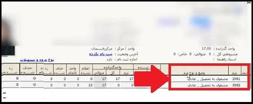 کارنامه ترمی دانشگاه پیام نور
